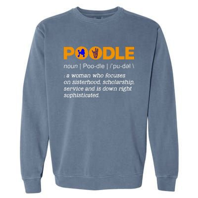 Poodle Noun Gammar Ho Hand Sign Definition Garment-Dyed Sweatshirt