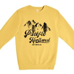 Pacific Northwest Get Outside Gift Cascadia Pnw Premium Crewneck Sweatshirt