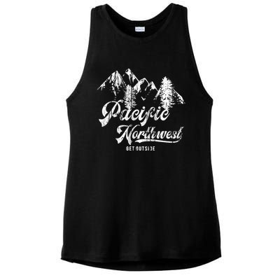 Pacific Northwest Get Outside Gift Cascadia Pnw Ladies PosiCharge Tri-Blend Wicking Tank