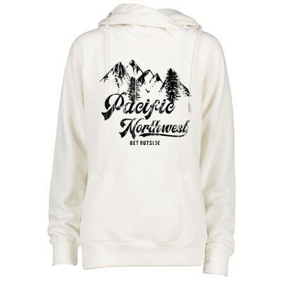 Pacific Northwest Get Outside Gift Cascadia Pnw Womens Funnel Neck Pullover Hood