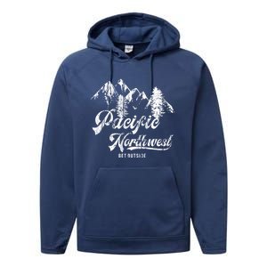 Pacific Northwest Get Outside Gift Cascadia Pnw Performance Fleece Hoodie