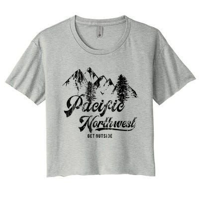 Pacific Northwest Get Outside Gift Cascadia Pnw Women's Crop Top Tee