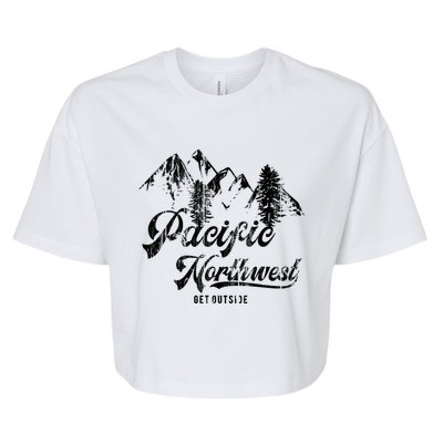 Pacific Northwest Get Outside Gift Cascadia Pnw Bella+Canvas Jersey Crop Tee