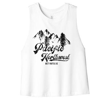 Pacific Northwest Get Outside Gift Cascadia Pnw Women's Racerback Cropped Tank