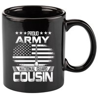 Proud National Guard Veteran Cousin With Us Flag Patrioitc Gift 11oz C Handle Ceramic Mug