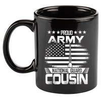 Proud National Guard Veteran Cousin With Us Flag Patrioitc Gift 11oz C Handle Ceramic Mug