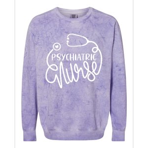 Psychiatric Nurse Gift Cute Psych Rn Tal Health Nursing Cute Gift Colorblast Crewneck Sweatshirt