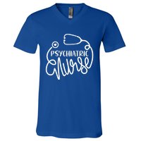 Psychiatric Nurse Gift Cute Psych Rn Tal Health Nursing Cute Gift V-Neck T-Shirt