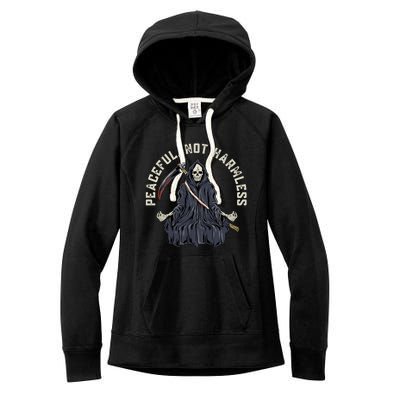 Peaceful, Not Harmless Peaceful Not Harmless Women's Fleece Hoodie