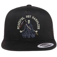 Peaceful, Not Harmless Peaceful Not Harmless Flat Bill Trucker Hat
