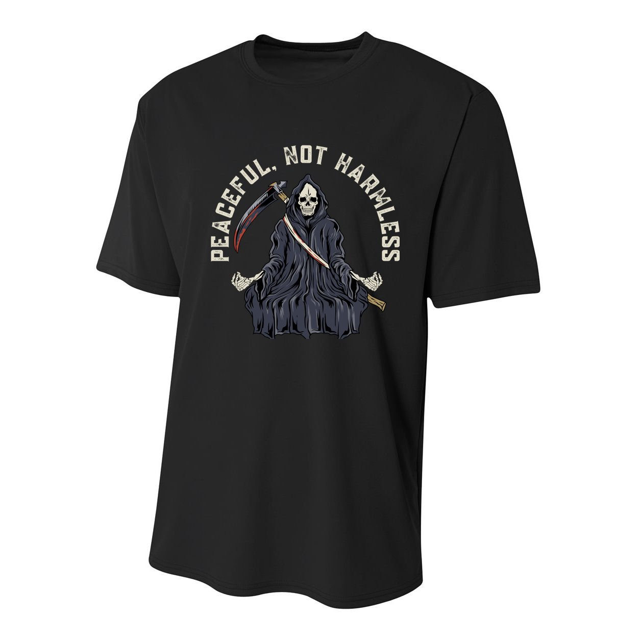 Peaceful, Not Harmless Peaceful Not Harmless Youth Performance Sprint T-Shirt