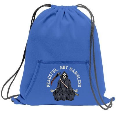 Peaceful, Not Harmless Peaceful Not Harmless Sweatshirt Cinch Pack Bag