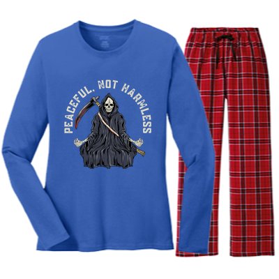 Peaceful, Not Harmless Peaceful Not Harmless Women's Long Sleeve Flannel Pajama Set 