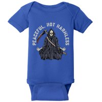 Peaceful, Not Harmless Peaceful Not Harmless Baby Bodysuit