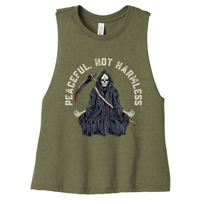 Peaceful, Not Harmless Peaceful Not Harmless Women's Racerback Cropped Tank