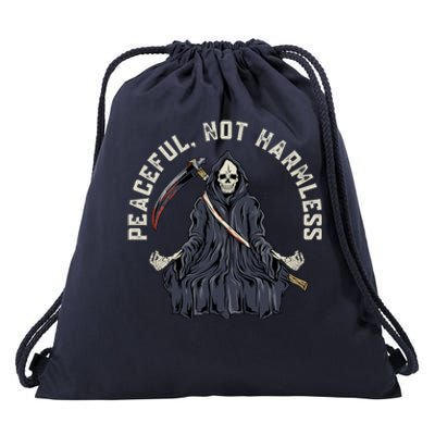 Peaceful, Not Harmless Peaceful Not Harmless Drawstring Bag