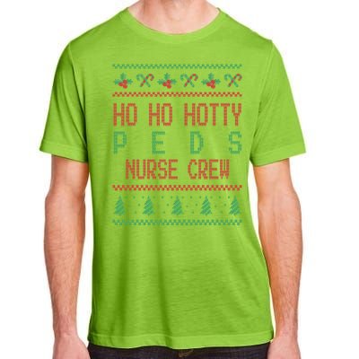 Pediatric Nursing Ho Ho Hotty Prn Nurse Crew Gift Adult ChromaSoft Performance T-Shirt