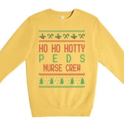 Pediatric Nursing Ho Ho Hotty Prn Nurse Crew Gift Premium Crewneck Sweatshirt