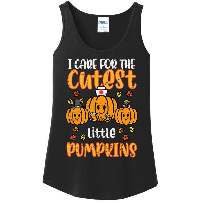 Pumpkins Nurse Halloween Scrub Top Fall Thanksgiving Women Ladies Essential Tank