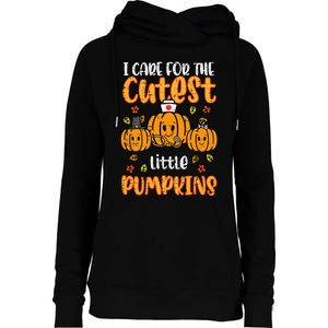 Pumpkins Nurse Halloween Scrub Top Fall Thanksgiving Women Womens Funnel Neck Pullover Hood