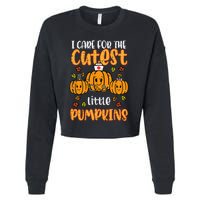 Pumpkins Nurse Halloween Scrub Top Fall Thanksgiving Women Cropped Pullover Crew