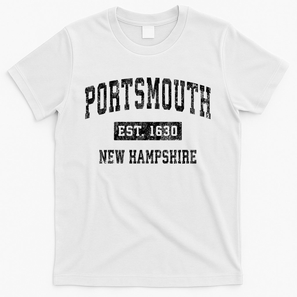 Portsmouth New Hampshire Nh Vintage Established Sports Design T-Shirt