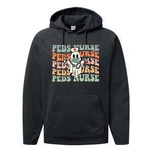 Pediatric Nurse Halloween Pediatric Nursing Funny Peds Nurse Performance Fleece Hoodie