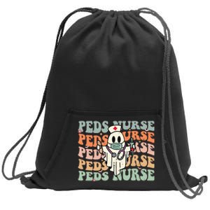 Pediatric Nurse Halloween Pediatric Nursing Funny Peds Nurse Sweatshirt Cinch Pack Bag