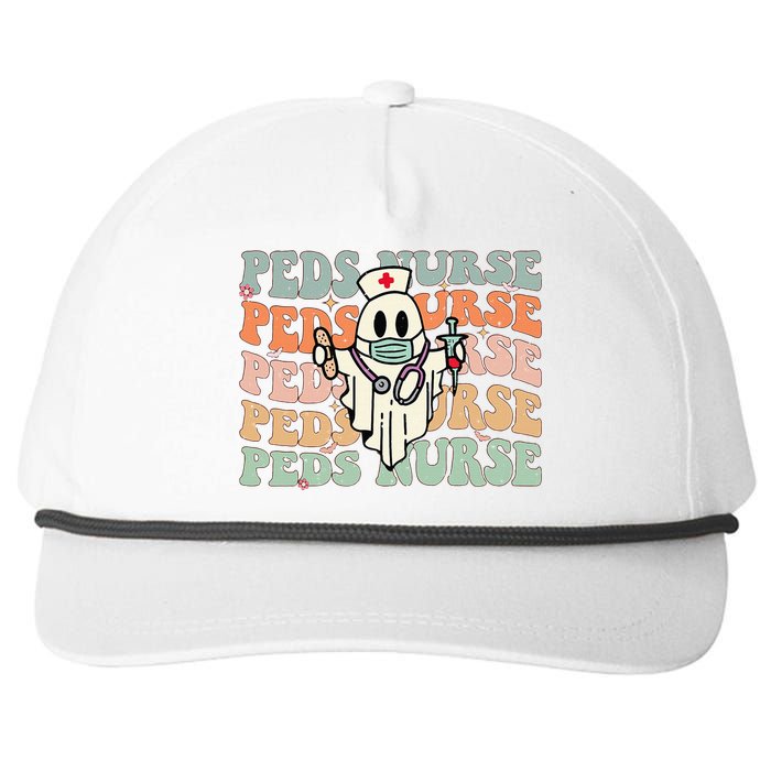 Pediatric Nurse Halloween Pediatric Nursing Funny Peds Nurse Snapback Five-Panel Rope Hat