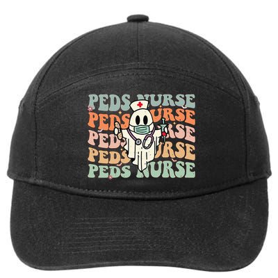 Pediatric Nurse Halloween Pediatric Nursing Funny Peds Nurse 7-Panel Snapback Hat