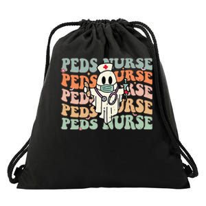 Pediatric Nurse Halloween Pediatric Nursing Funny Peds Nurse Drawstring Bag