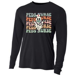 Pediatric Nurse Halloween Pediatric Nursing Funny Peds Nurse Cooling Performance Long Sleeve Crew