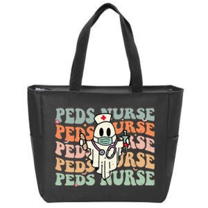 Pediatric Nurse Halloween Pediatric Nursing Funny Peds Nurse Zip Tote Bag