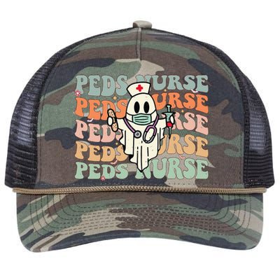 Pediatric Nurse Halloween Pediatric Nursing Funny Peds Nurse Retro Rope Trucker Hat Cap