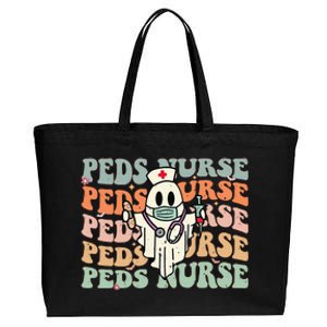 Pediatric Nurse Halloween Pediatric Nursing Funny Peds Nurse Cotton Canvas Jumbo Tote