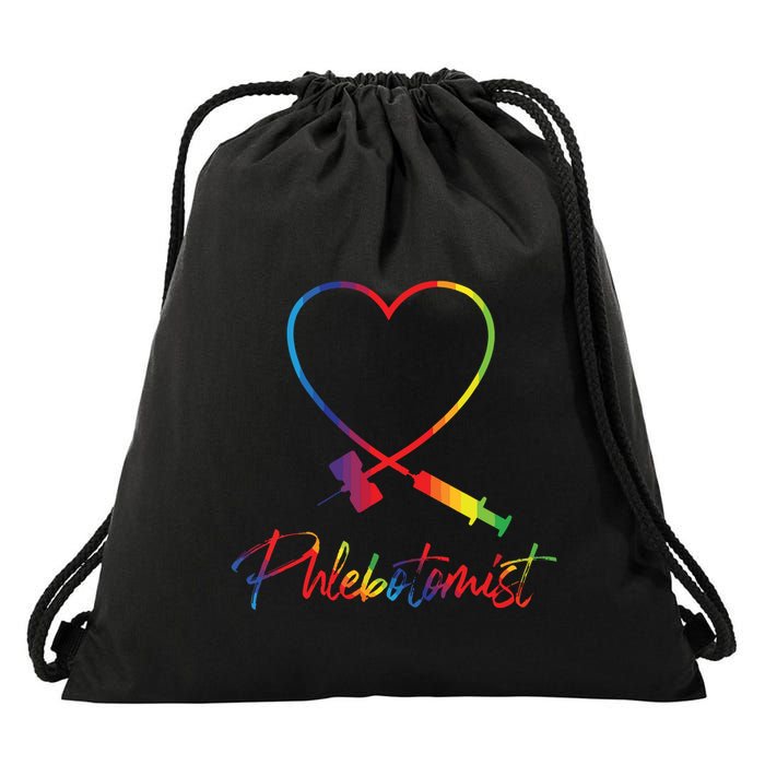 Phlebotomist Needle Heart Healthcare Worker Phlebotomy Drawstring Bag