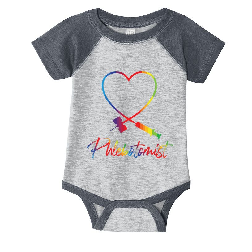 Phlebotomist Needle Heart Healthcare Worker Phlebotomy Infant Baby Jersey Bodysuit