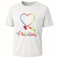 Phlebotomist Needle Heart Healthcare Worker Phlebotomy Cooling Performance Crew T-Shirt