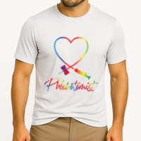 Phlebotomist Needle Heart Healthcare Worker Phlebotomy Cooling Performance Crew T-Shirt