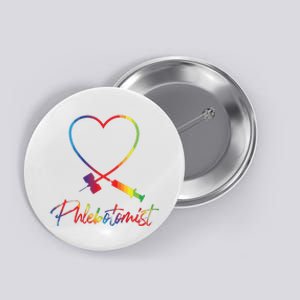 Phlebotomist Needle Heart Healthcare Worker Phlebotomy Button