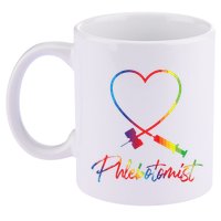 Phlebotomist Needle Heart Healthcare Worker Phlebotomy 11oz C Handle Ceramic Mug