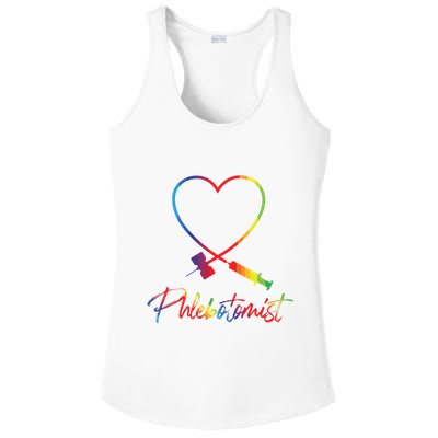 Phlebotomist Needle Heart Healthcare Worker Phlebotomy Ladies PosiCharge Competitor Racerback Tank