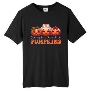 Pumpkins Nurse Halloween Scrub Top Fall Thanksgiving Cool Gift Tall Fusion ChromaSoft Performance T-Shirt