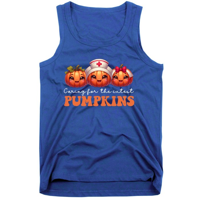 Pumpkins Nurse Halloween Scrub Top Fall Thanksgiving Cool Gift Tank Top