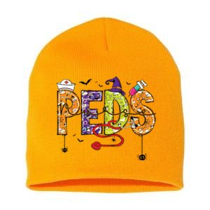 Pediatric Nurse Halloween Pediatric Nursing Funny Peds Nurse Short Acrylic Beanie