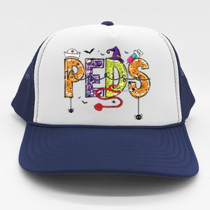 Pediatric Nurse Halloween Pediatric Nursing Funny Peds Nurse Trucker Hat