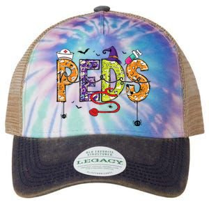 Pediatric Nurse Halloween Pediatric Nursing Funny Peds Nurse Legacy Tie Dye Trucker Hat