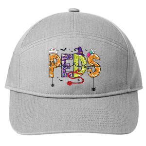 Pediatric Nurse Halloween Pediatric Nursing Funny Peds Nurse 7-Panel Snapback Hat