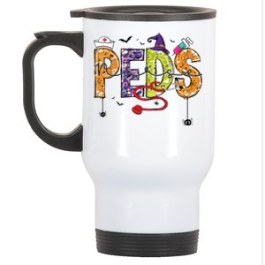 Pediatric Nurse Halloween Pediatric Nursing Funny Peds Nurse Stainless Steel Travel Mug