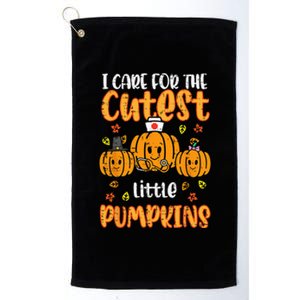 Pumpkins Nurse Halloween Scrub Top Fall Thanksgiving Platinum Collection Golf Towel